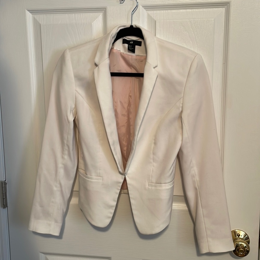 White H&M blazer